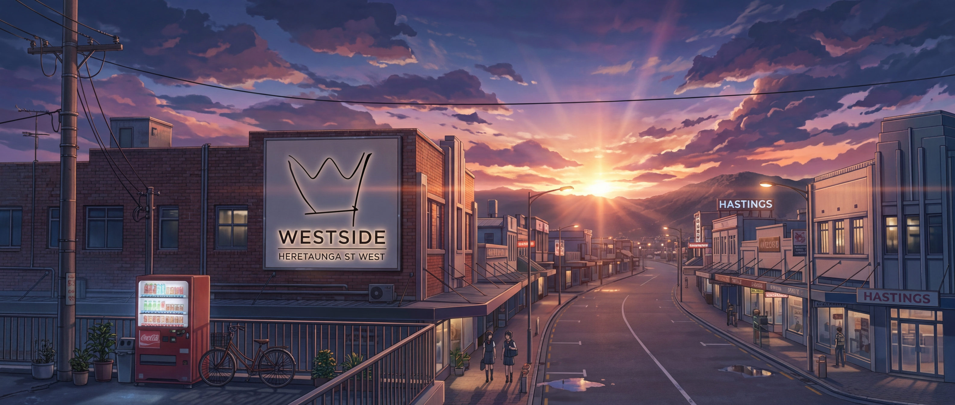 WestSide Hastings at Sunset