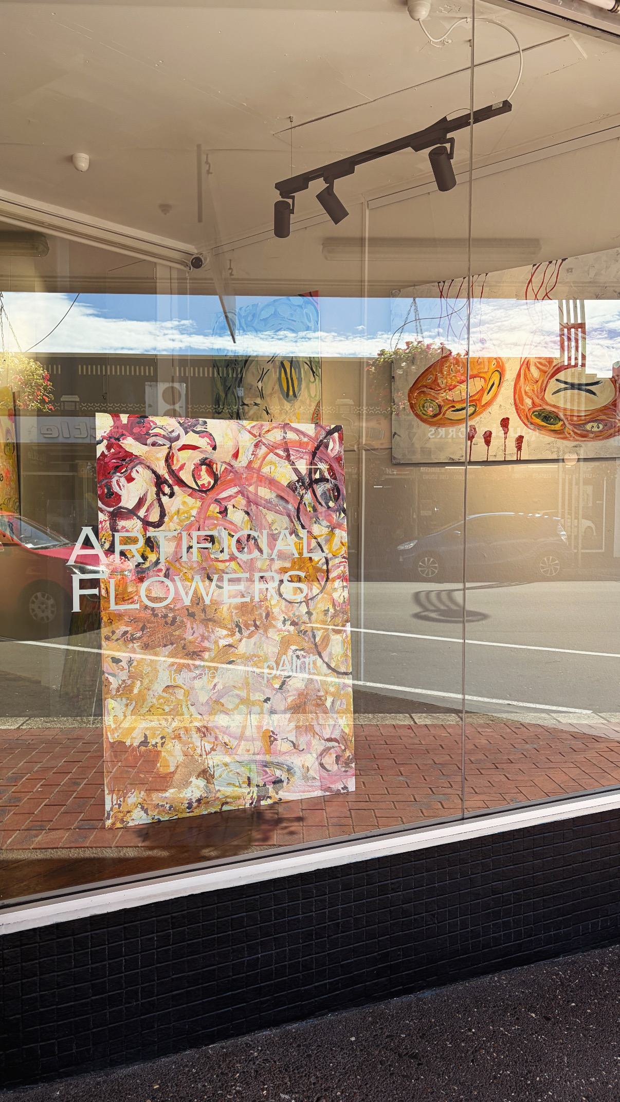 The Line Gallery window — 318 Heretaunga St West